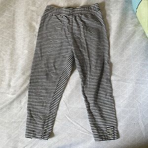 Black and white striped leggings